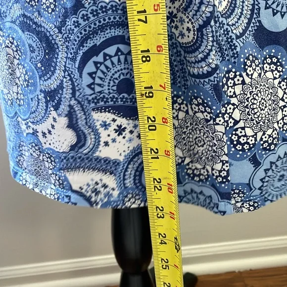 💙The Loft:  Blue paisley print summer dress - Picture 4 of 6